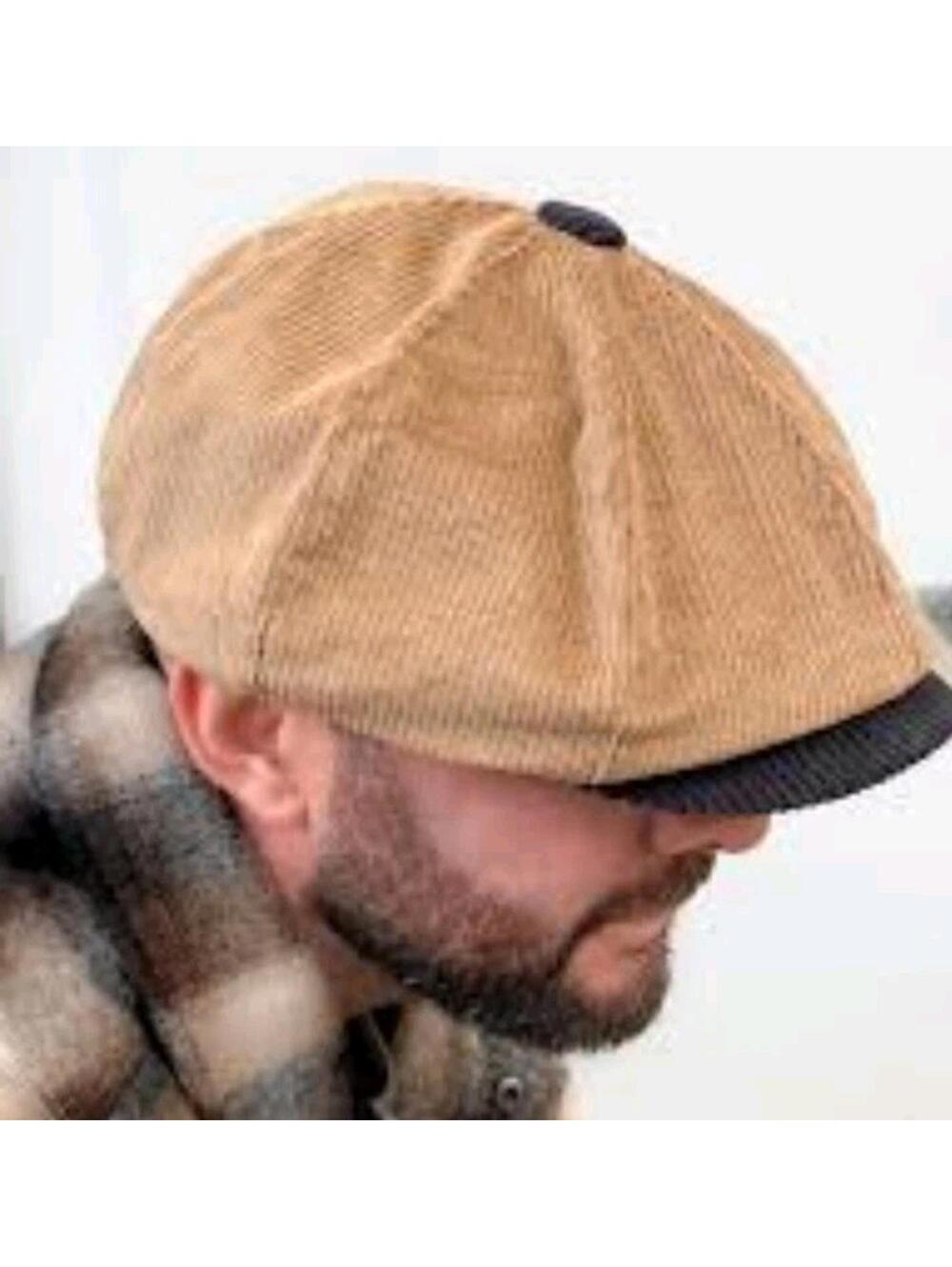 Stetson Corduroy Newsboy Cap Brown Size XL